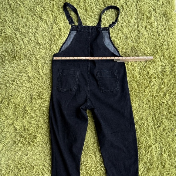 Women's Dark Blue Denim Google Overalls - Picture 8 of 8